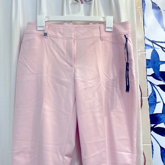 NWT Women’s White House Black Market Pink Perfect Form Contour Slim Ankle Pants - Picture 2 of 10